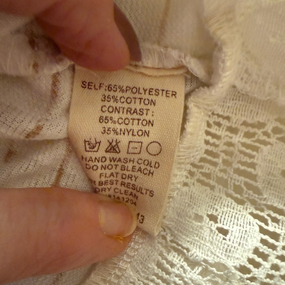 Hem & Thread Cream Hooded Jacket with Lace Accents - Picture 6 of 6
